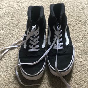 Black Vans High Top Sneakers